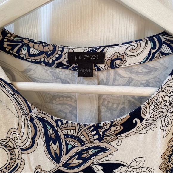 J. Jill Paisley Maxi Dress Wearever Collection Size XL - Picture 2 of 6